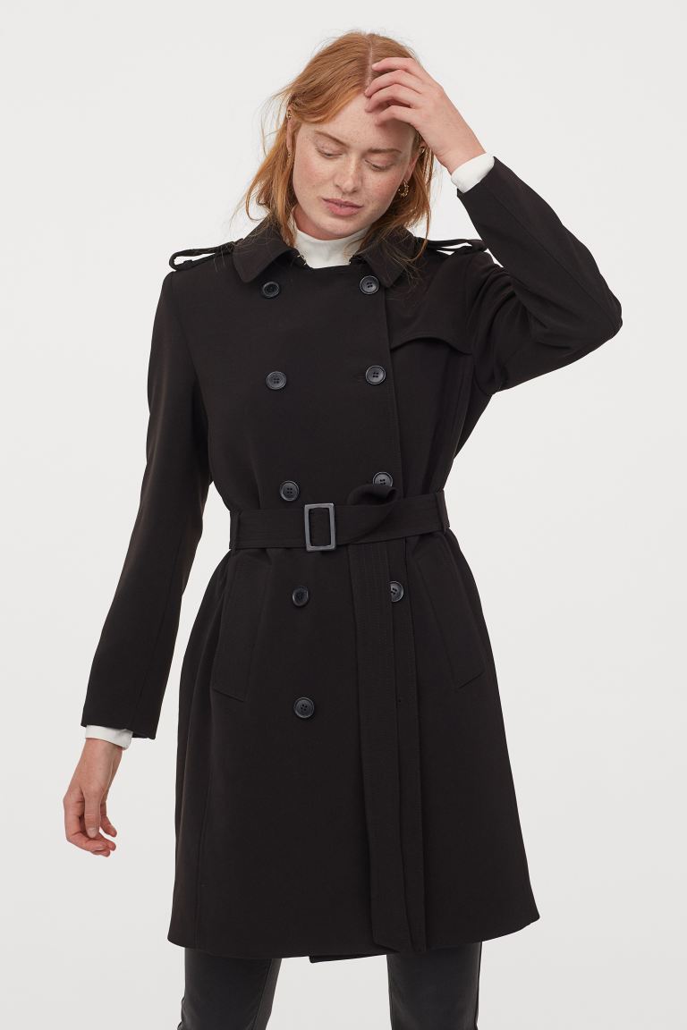 

Тренч H&M  Черный, Тренч H&M 42 Черный