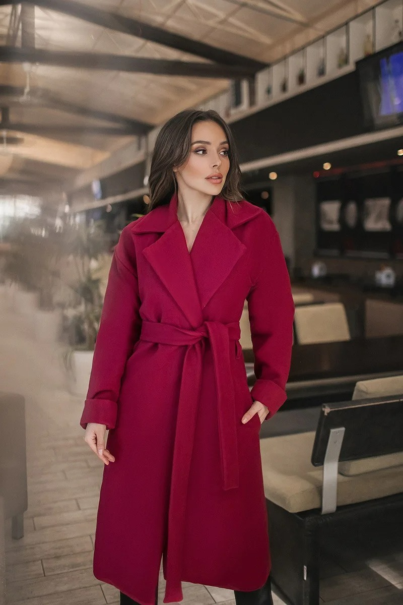 

Fashions Пальто женское на запах с подкладкои Даниель Fashions  бордовый (Р 637-1-лб, Fashions Пальто женское на запах с подкладкои Даниель Fashions 58 бордовый (Р 637-1-лб)