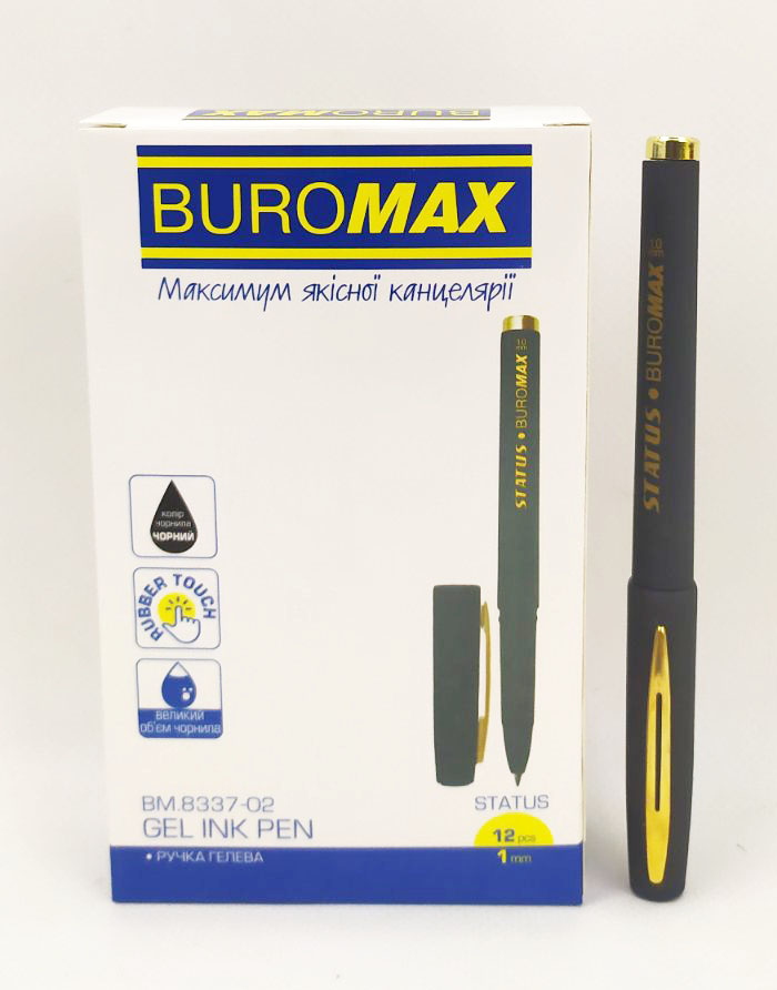 

Ручка гелева Rouber Touch, чорні чорнила BM.8337-02