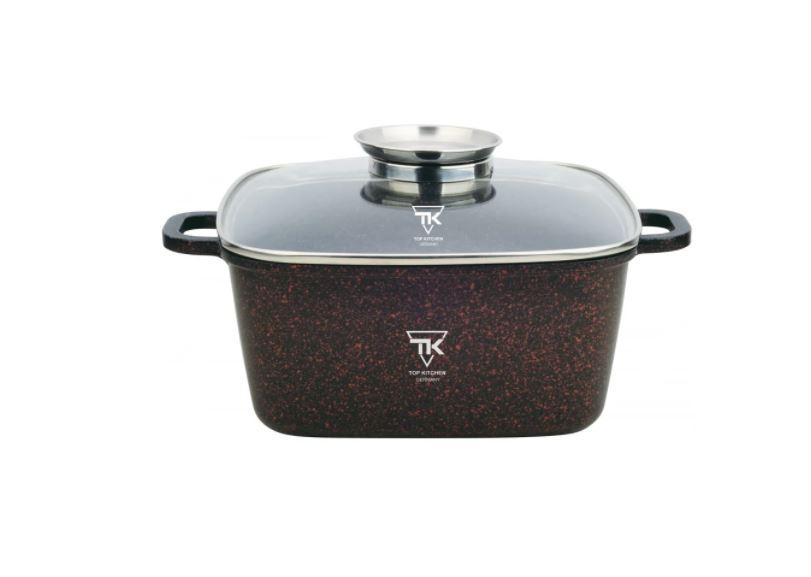 

Кастрюля-казан квадратная с мраморным покрытием Top Kitchen TК00056 6,7 л Burgundy
