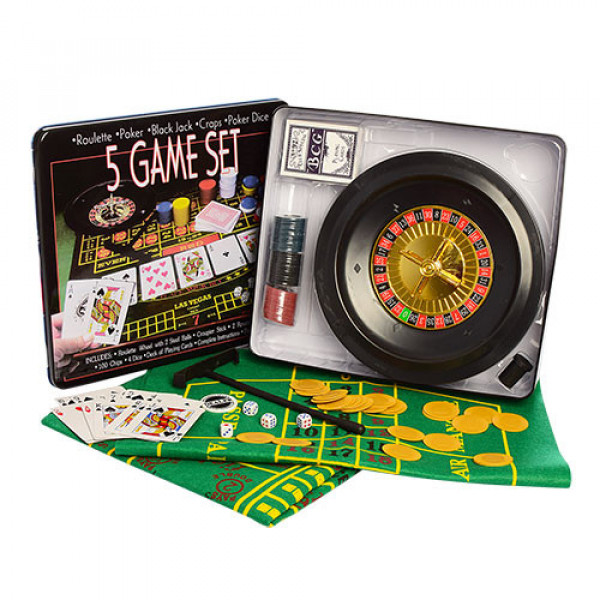 

Настольная игра Покер с рулеткой METR+ D25354, 5 игр в 1