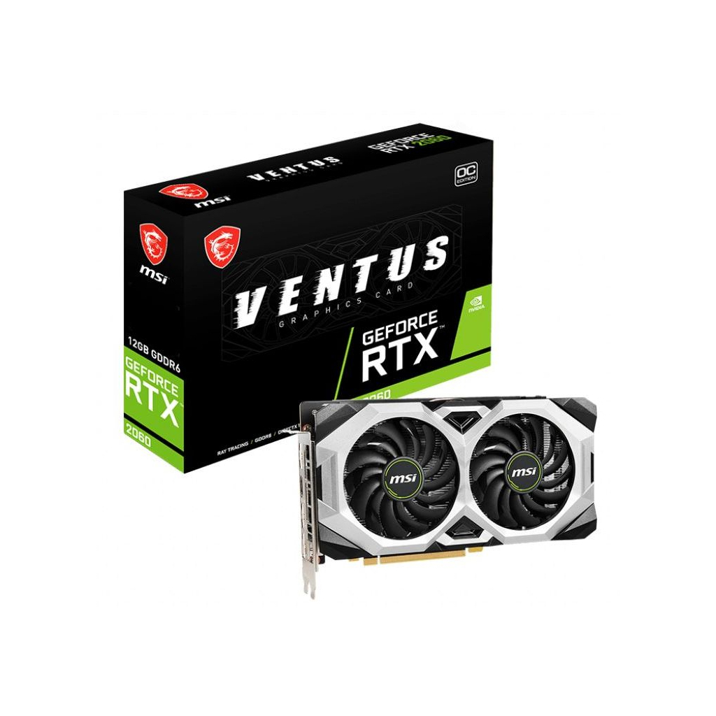 

Видеокарта MSI GeForce RTX2060 12Gb VENTUS OC (RTX 2060 VENTUS 12G OC)