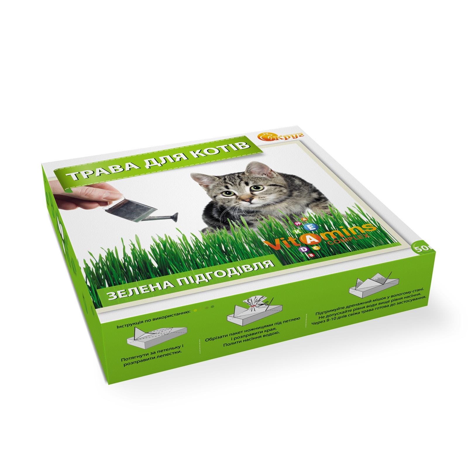 Трава для котов (с грунтом) ПК «Круг» 50г от продавца: MDM&S – в ...