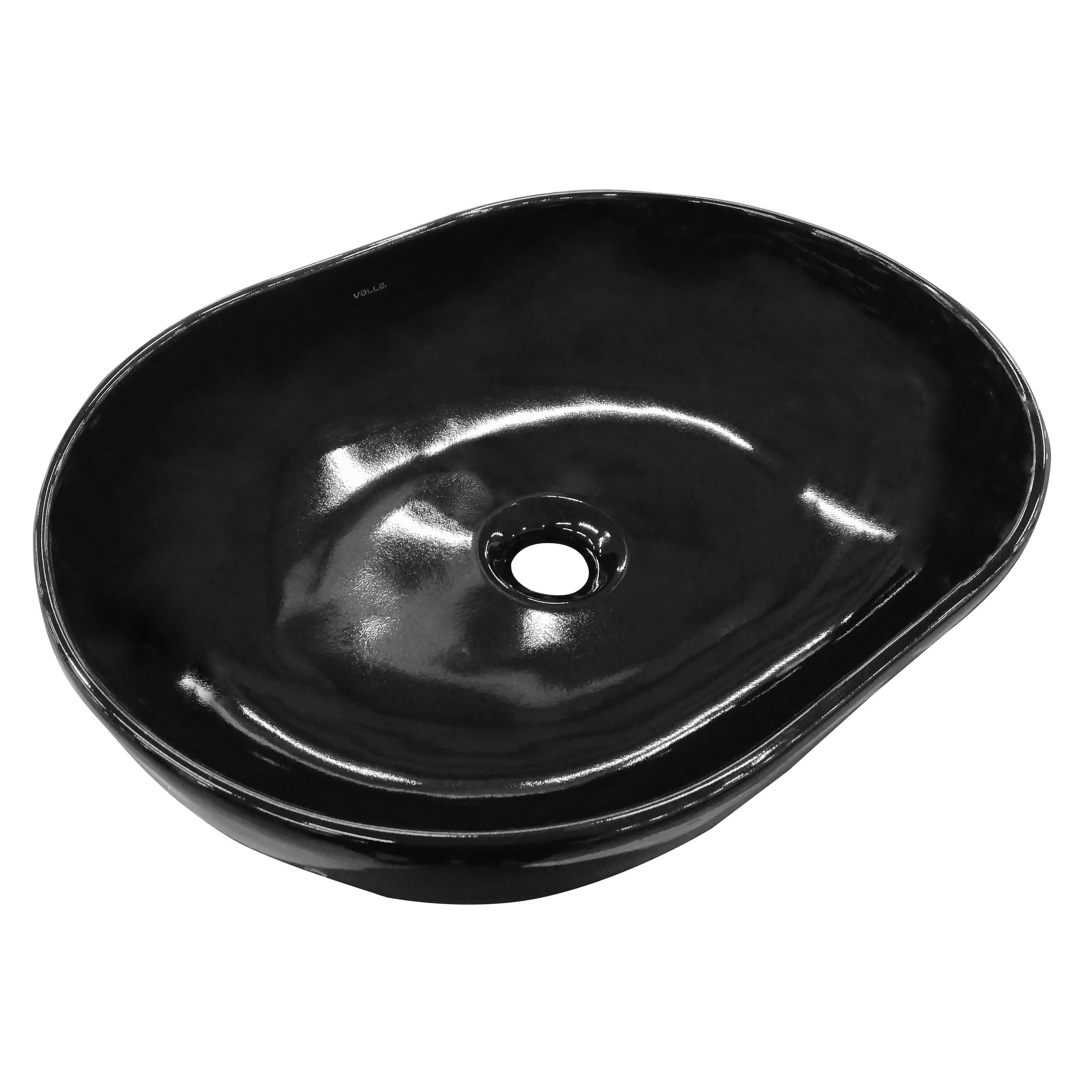 

Раковина VOLLEBLACK AMADEUS 13-01-06Black 50*38*13см овальный черный, накладной