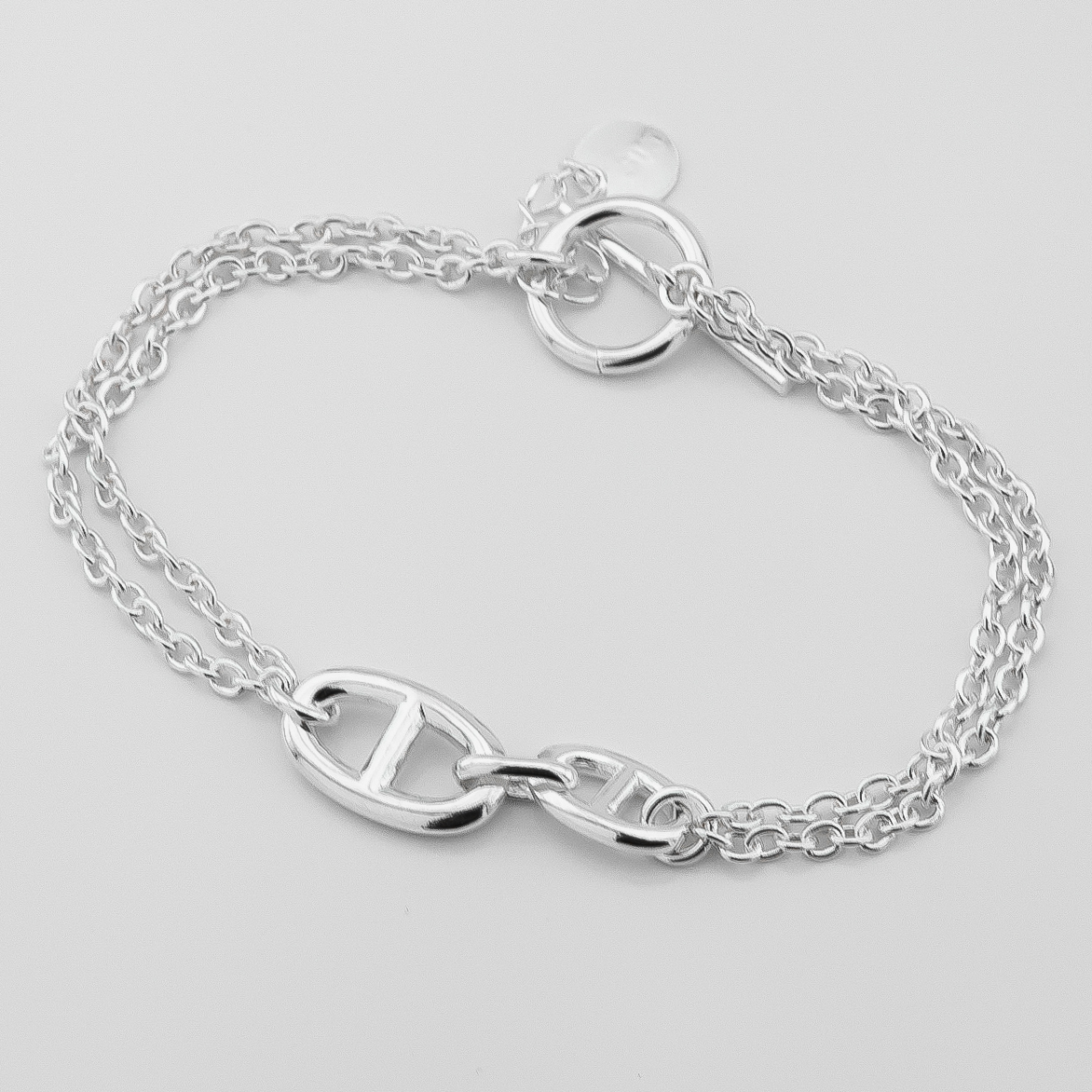 

Серебряный браслет-цепь b15963 Диамант, 17 размер