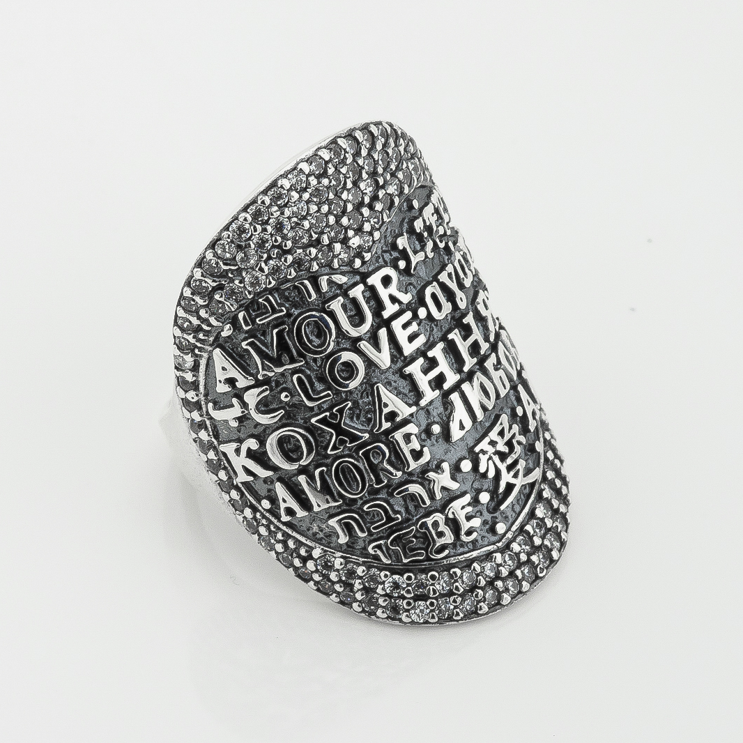 

Серебряное кольцо Любовь к816ф Диамант, 18 размер