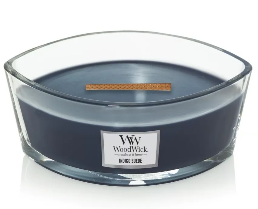 

Ароматична свіча WoodWick Ellipse Indigo Suede 453 г