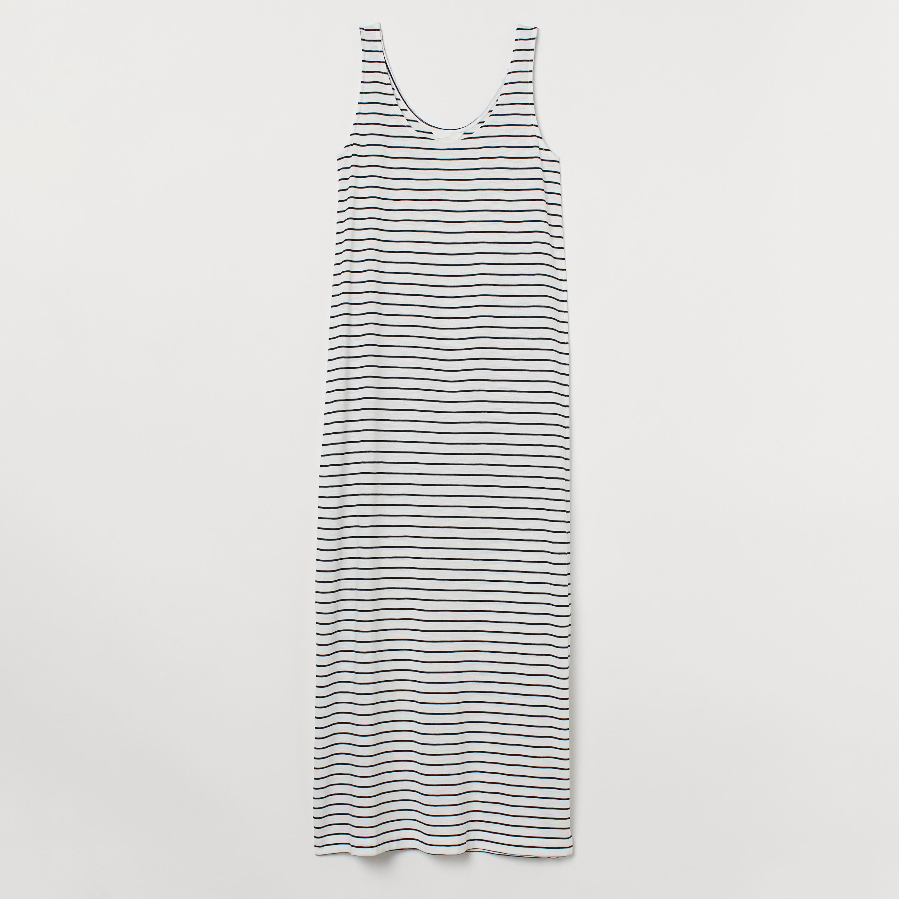 

Платье H&M 060879796_stripped  Белое с темно-синим, Платье H&M 060879796_stripped L Белое с темно-синим