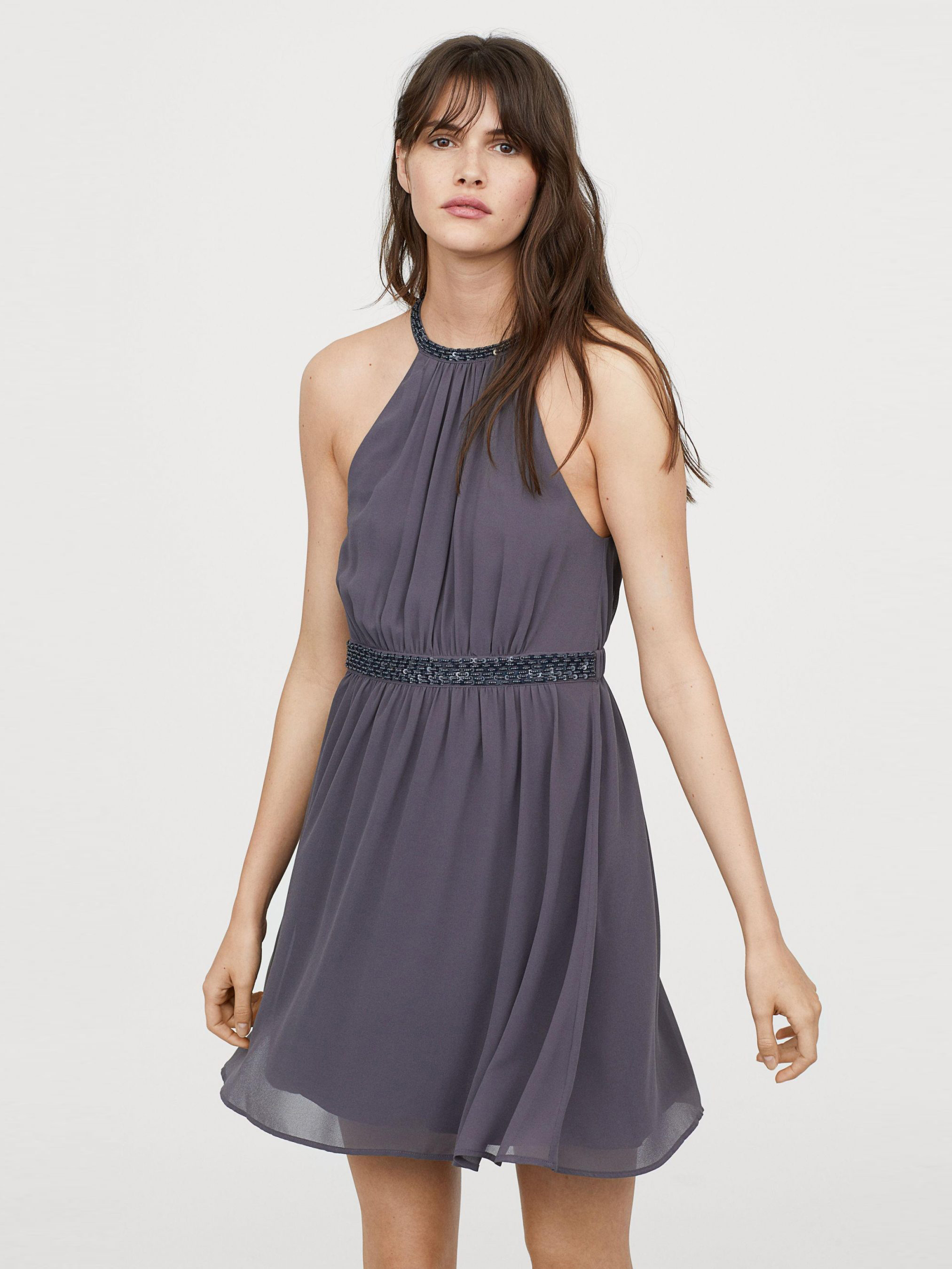 

Платье H&M 060634153  Темно-серое, Платье H&M 060634153 32 Темно-серое