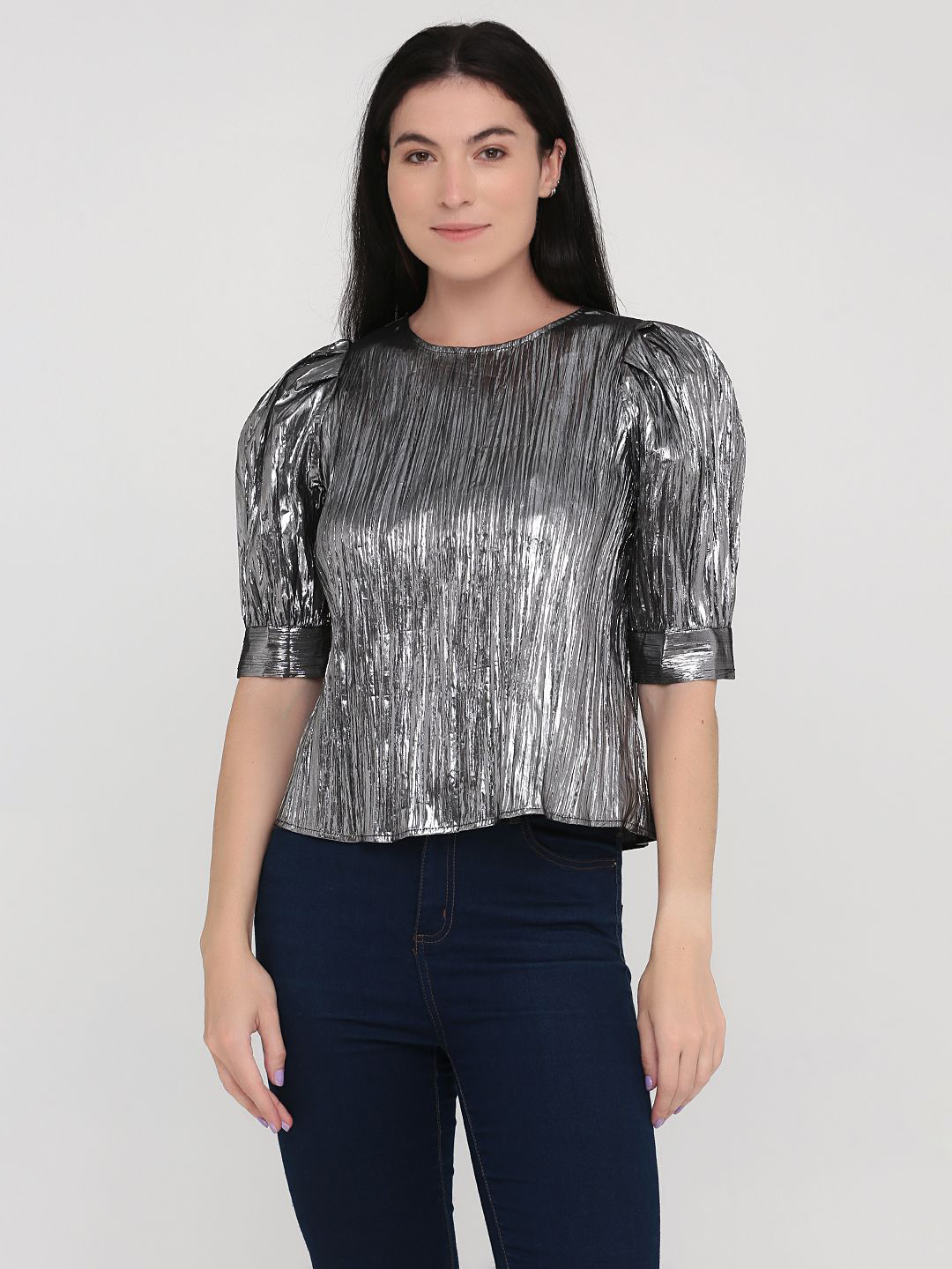 

Блузка H& 060962578  Серебристая, Блузка H&M 060962578 M Серебристая