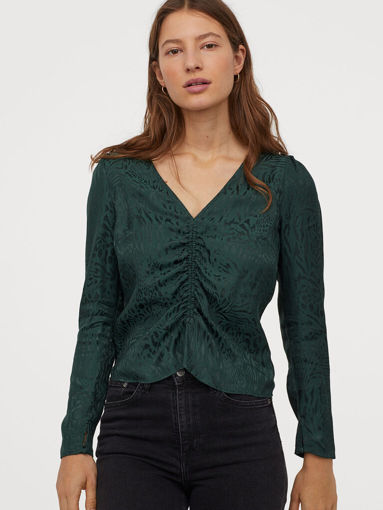 

Блузка H&M 060837114  Зеленая, Блузка H&M 060837114 48 Зеленая