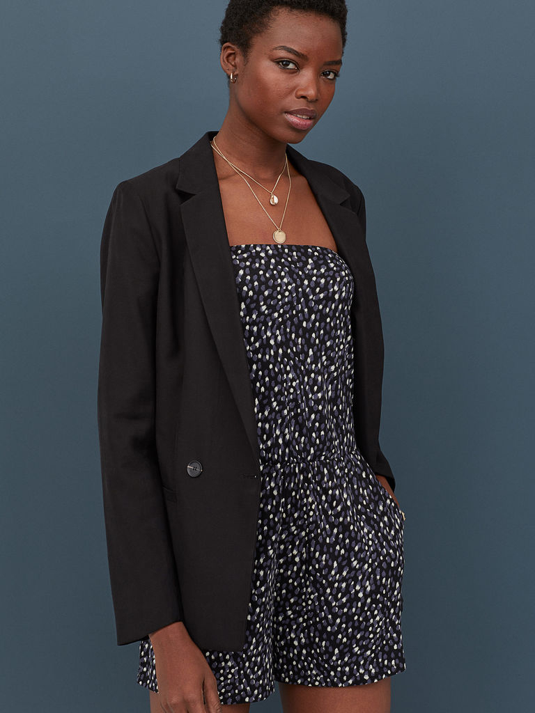 

Комбинезон H&M 060761533  Черный с темно-синим и бежевым, Комбинезон H&M 060761533 XXS Черный с темно-синим и бежевым