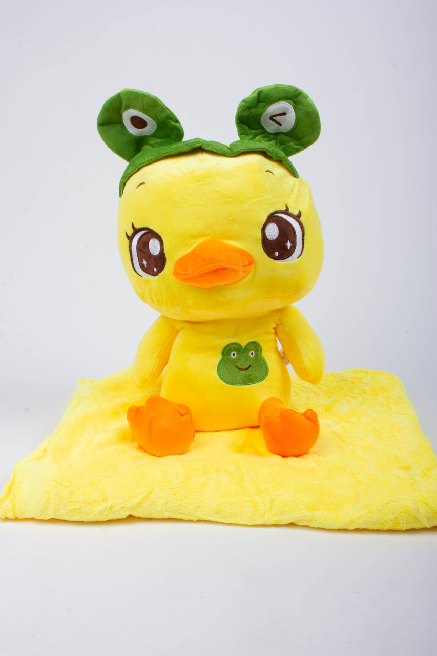 

Игрушка-подушка с пледом Утка Желтый (721516-green)