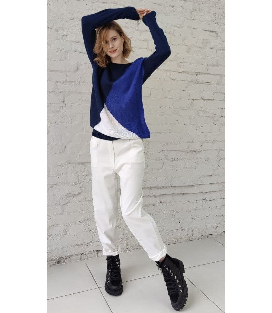 

Широкие белые брюки FirstWoman  белый 43436193, Широкие белые брюки FirstWoman XL белый 43436193