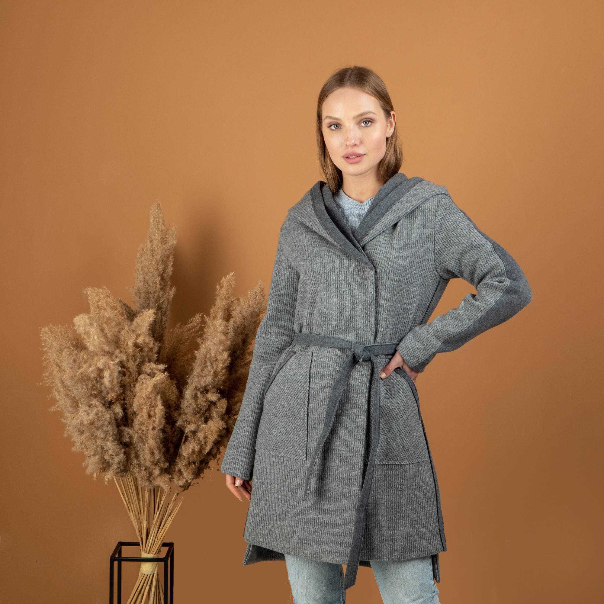 

Женское демисезонное пальто UF-fashion 536-ПК  серый, Женское демисезонное пальто UF-fashion 536-ПК 44 серый