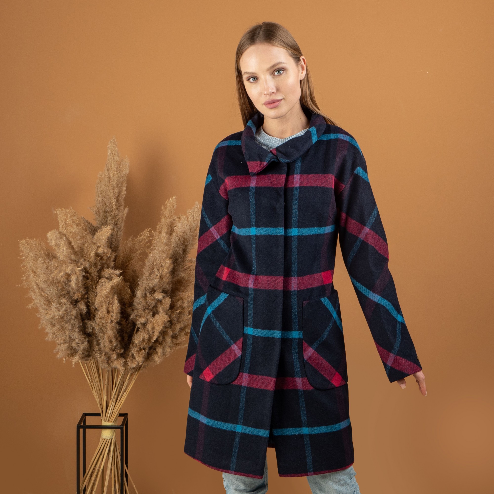 

Женское демисезонное пальто UF-fashion 479 -ПК  темно синий, Женское демисезонное пальто UF-fashion 479 -ПК 42 темно синий