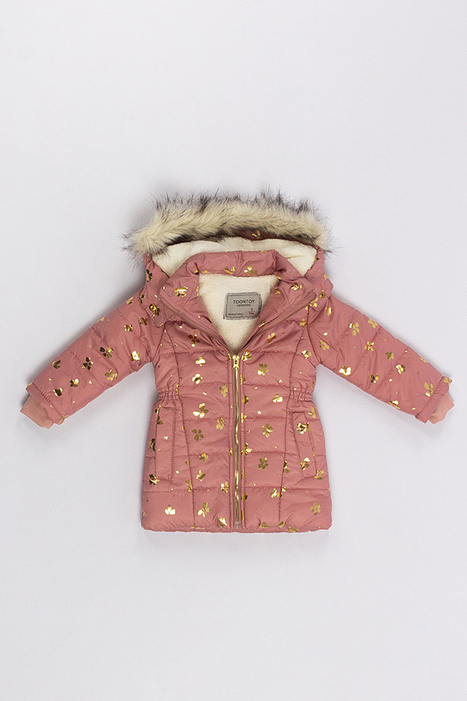 

Куртка довга на дівчинку Toontoy Kids 92 пудровий (SKT000496754)