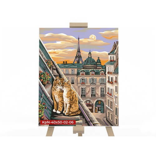 

Картина по номерам Danko Toys Коты на крыше, размер 40-50 см KpN-40x50-02-06 «» Danko Toys (KpN-40x50-02-06)