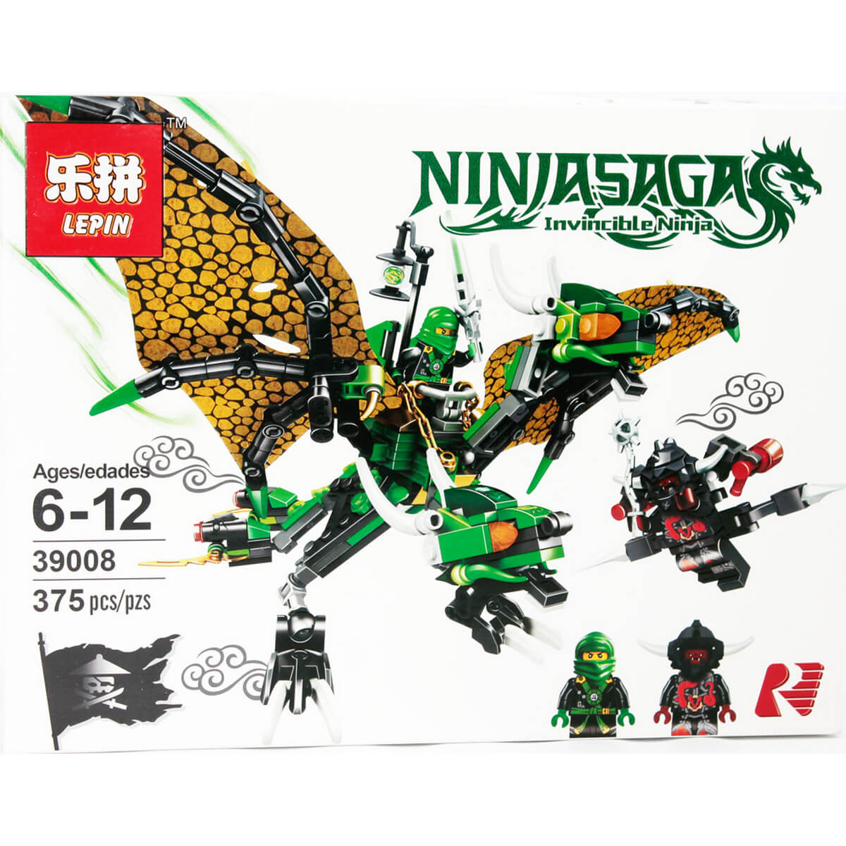 

Конструктор Ninja «Воин на драконе» 375 дет A-Toys (39008)