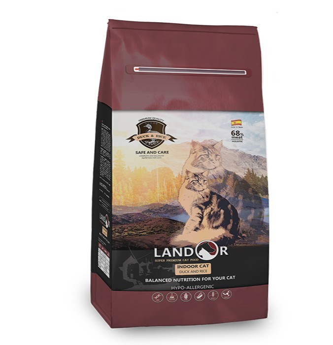 

Сухой корм для котов живущих в помещении Landor Indoor Cat Duck & Rice 2 кг