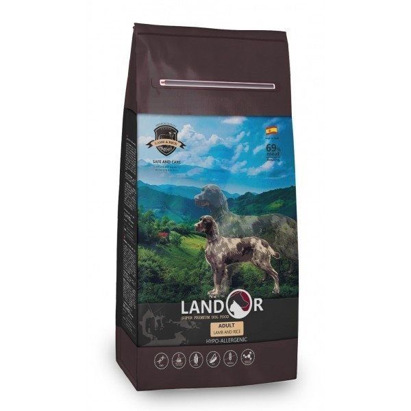 

Сухой корм для взрослых собак всех пород Ягнёнок с рисом Landor Adult All Breed Lamb & Rice 3кг