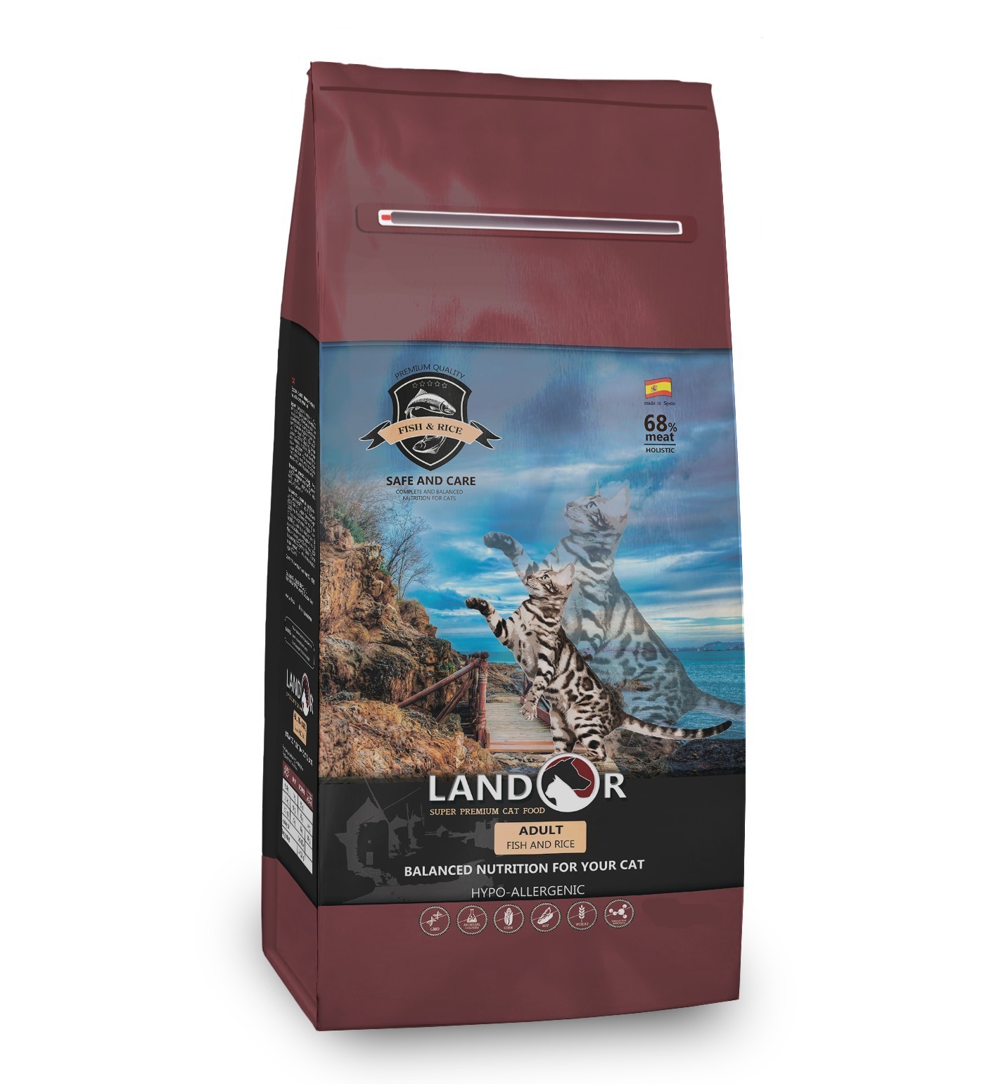 

Сухой корм для котов Рыба с рисом Landor Adult Fish & Rice 2кг