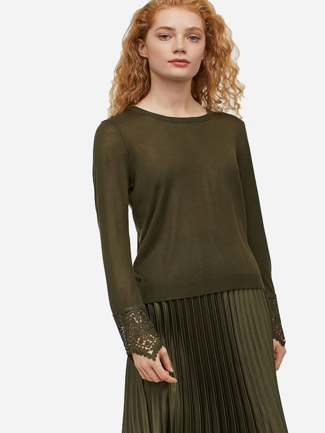 

Джемпер H&M 0636093-8  Хаки, Джемпер H&M 0636093-8 XS Хаки