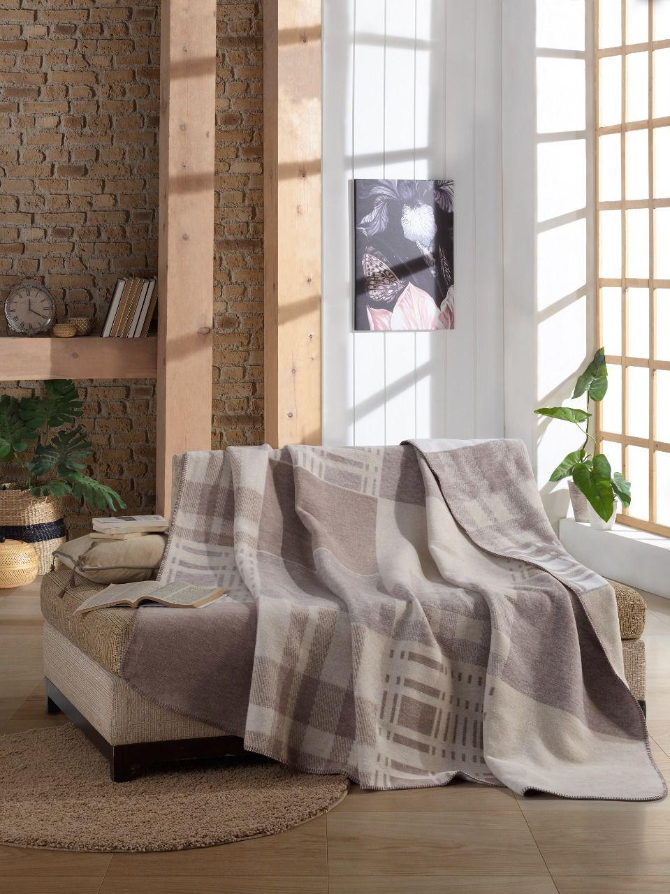 

Плед Belizza 200х220 Patchwork kahve