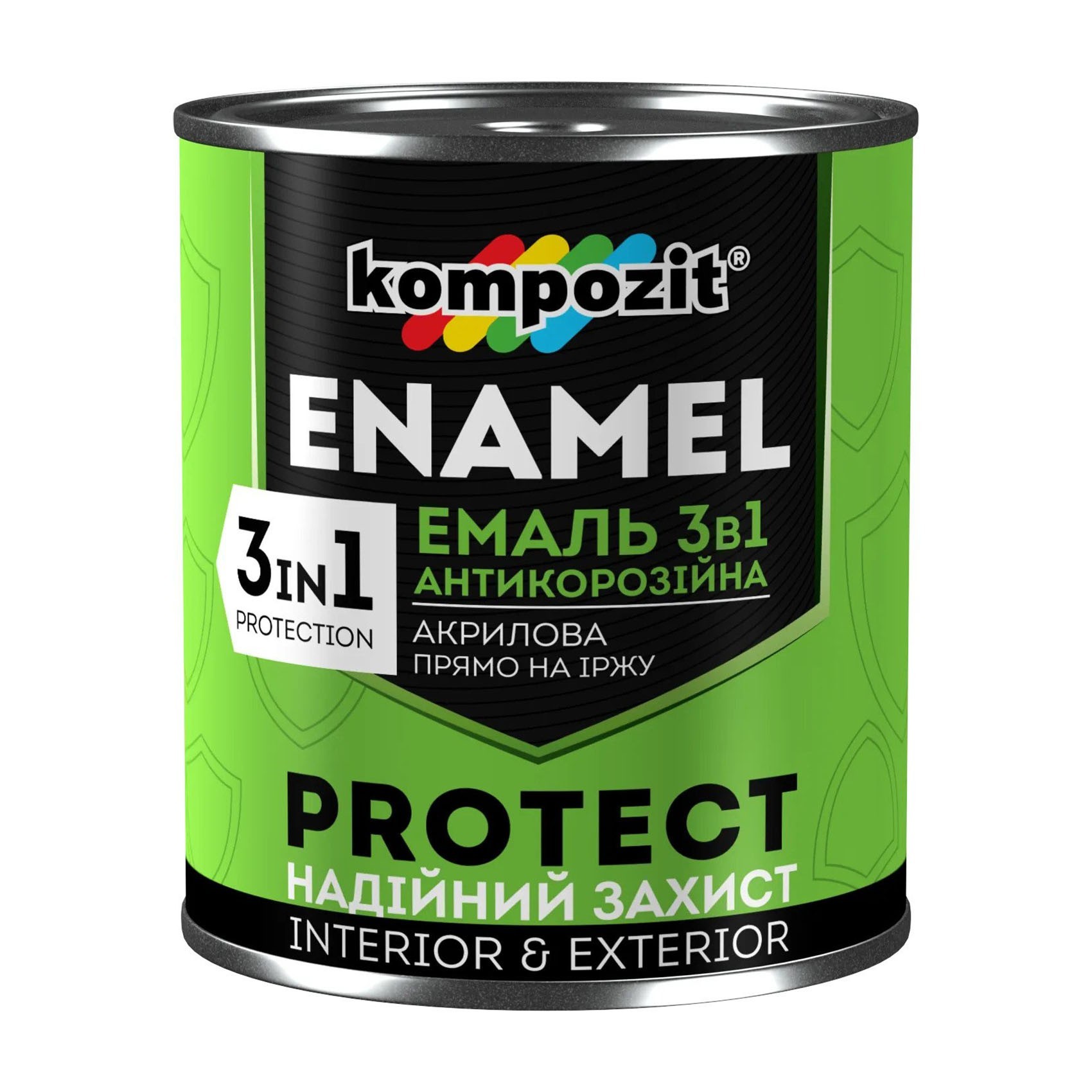 

Эмаль антикоррозионная 3в1 Kompozit PROTECT, 2.7кг Желтая