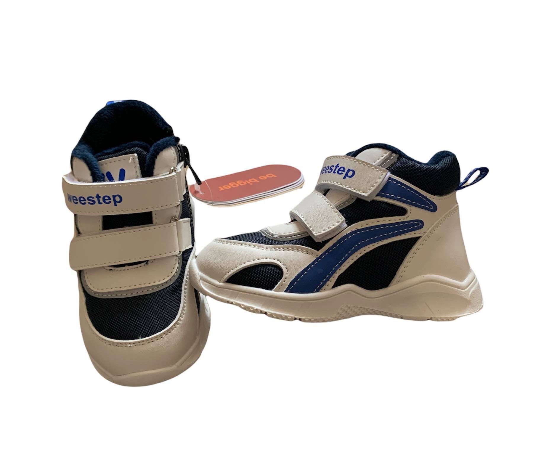 

Утепленные деми кроссовки для мальчика Weestep Line 25 р белый с синим 5043