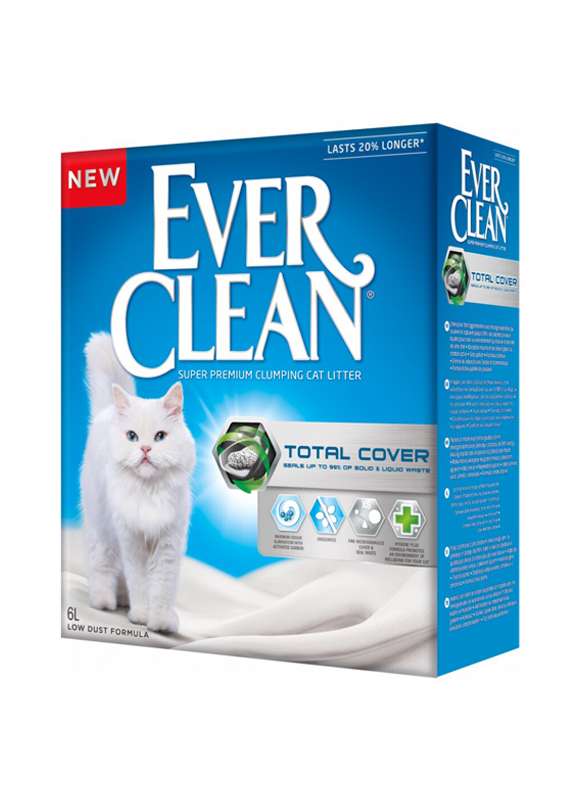 

Комкующий наполнитель Ever Clean Total Cover с микрогранулами двойного действия 6 л