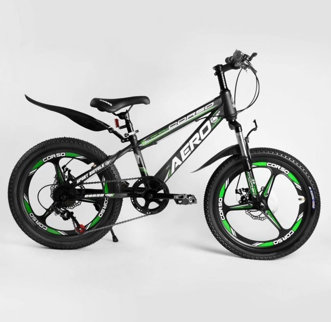 

Детский спортивный велосипед 20’’ CORSO «AERO» 60573 , 7 скоростей, литой диск, собран на 75%