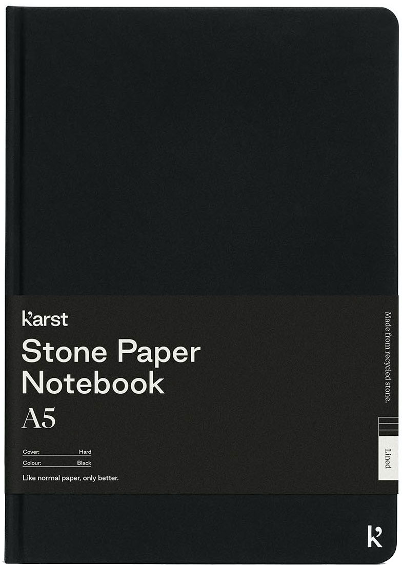 

Блокнот Karst Notebook A5 144 страницы нелинованный Чёрный (754169026868)