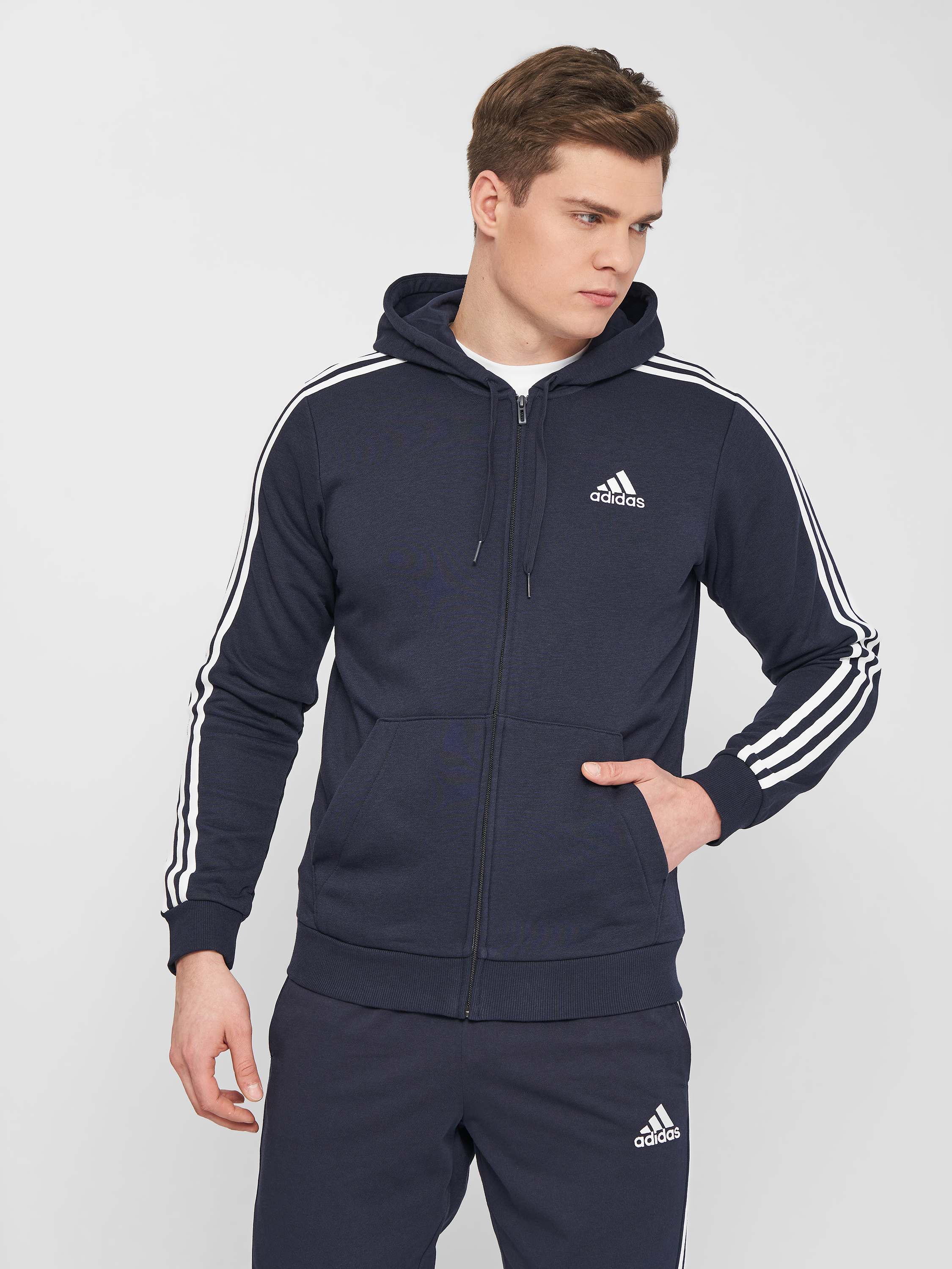 

Толстовка Adidas M 3S Ft Fz Hd GK9033  Legink/White, Толстовка Adidas M 3S Ft Fz Hd GK9033 L Legink/White