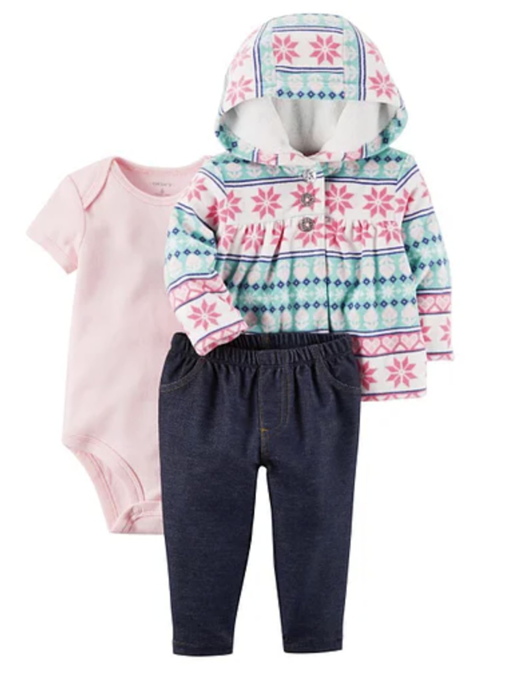 

Комплект (Боди, Брюки, Теплая куртка) Carters для девочек размер 78 - 83 см