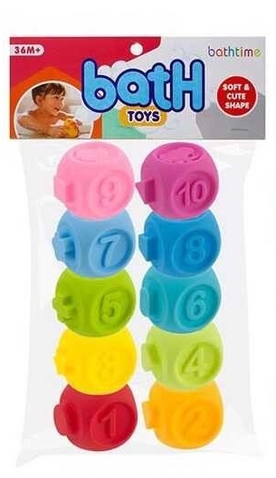 

Кубики текстурные Bath Toys пищалки 10 шт (88-53)