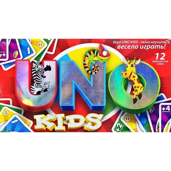 

Настольная карточная игра F&D UNO Kids для детей от 3 лет 12 в 1