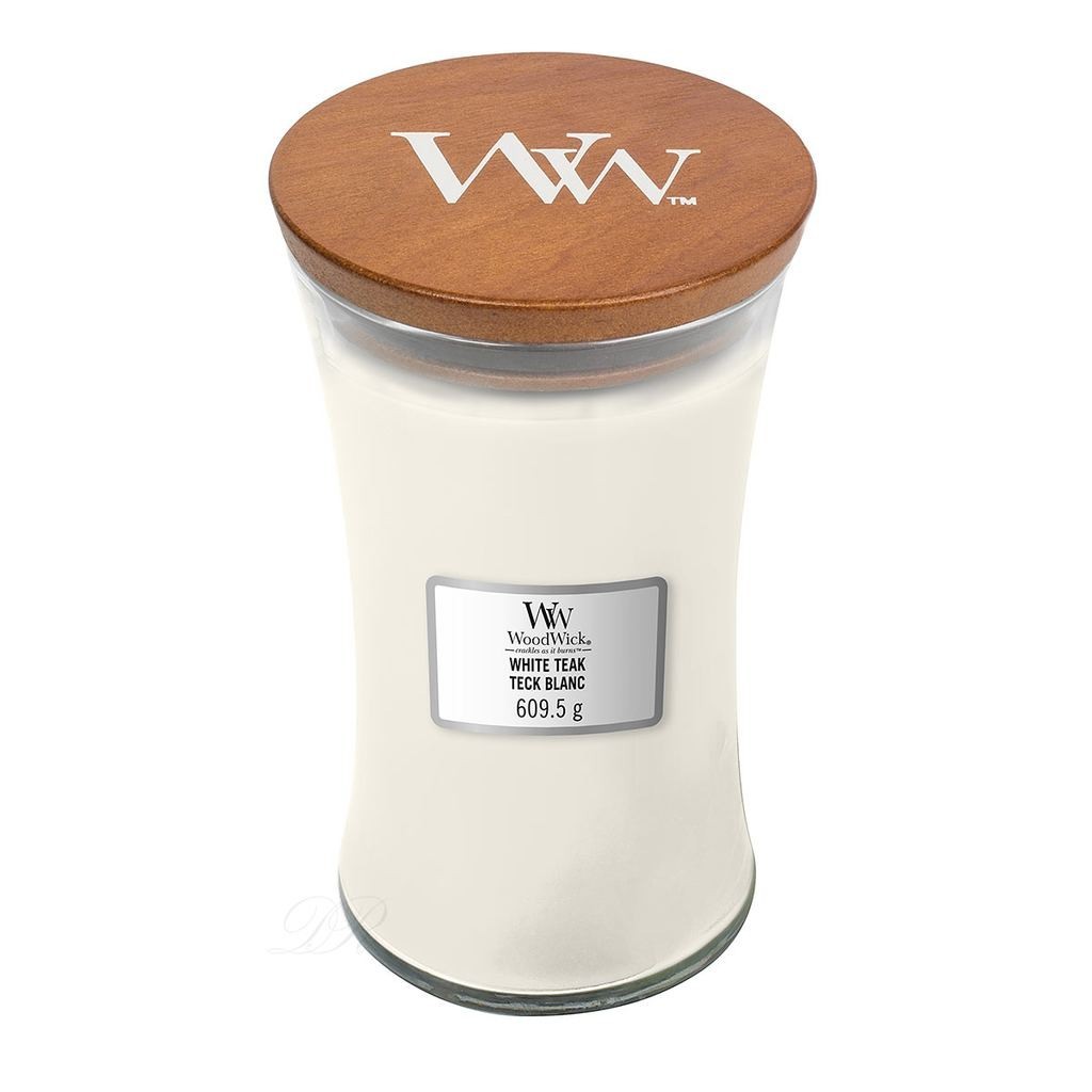

Ароматическая свеча Woodwick Large White Teak 609 г