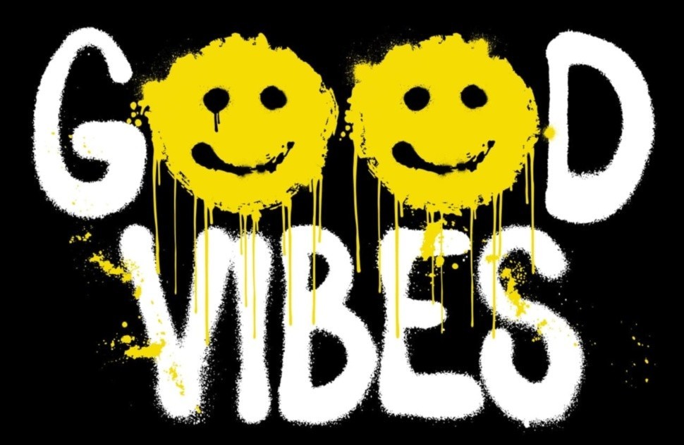 

Картина арт на холсте хорошая энергетика атмосфера good vibes 60х90 см