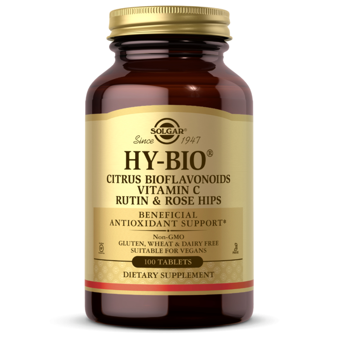 

Биофлавоноидный комплекс с витамином С шиповником и рутином Solgar (HY-Bio Vitamin C with Bioflavonoid) 100 таблеток