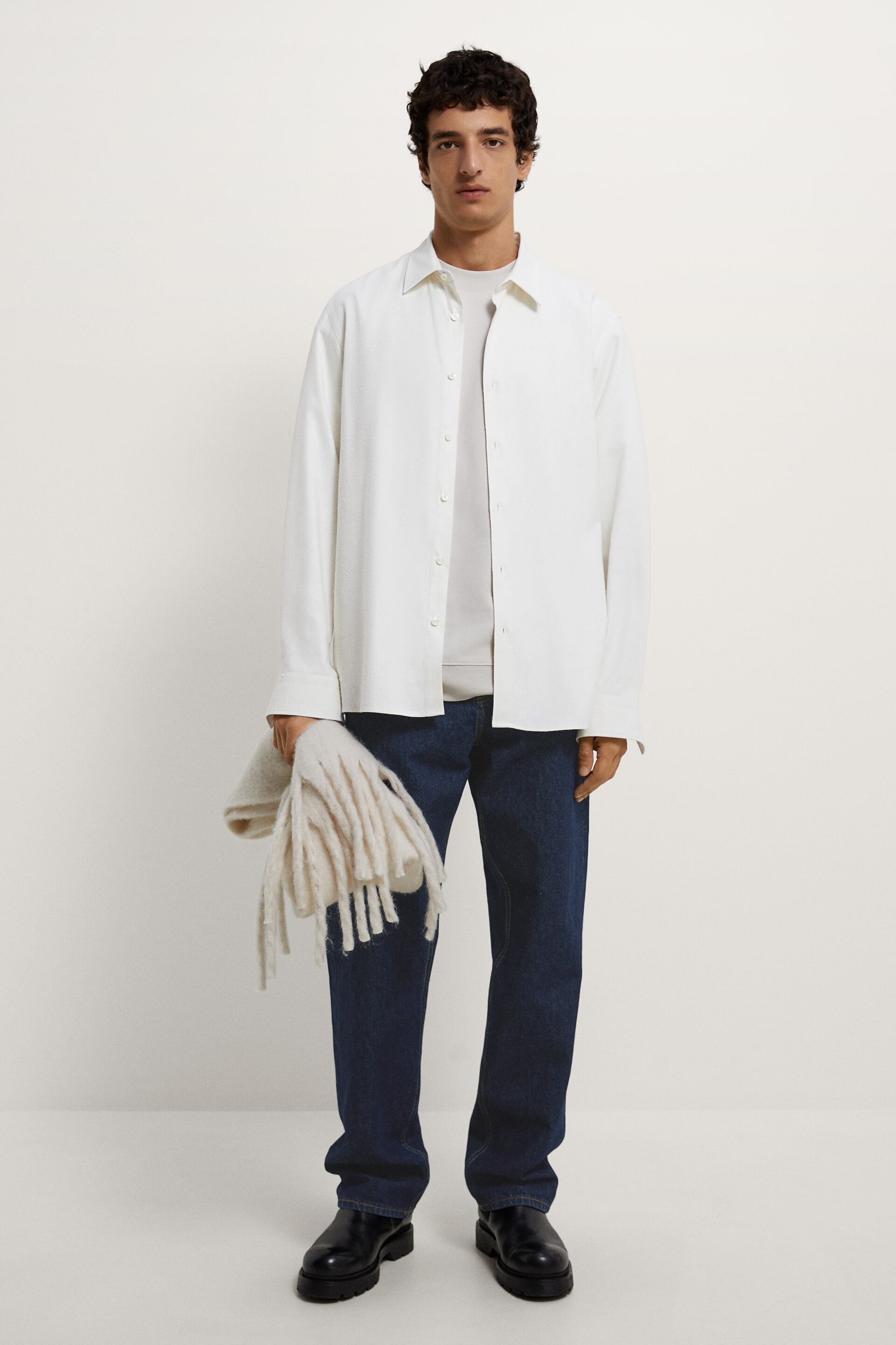 

Рубашка Zara  белый 5674049251, Рубашка Zara L белый 5674049251