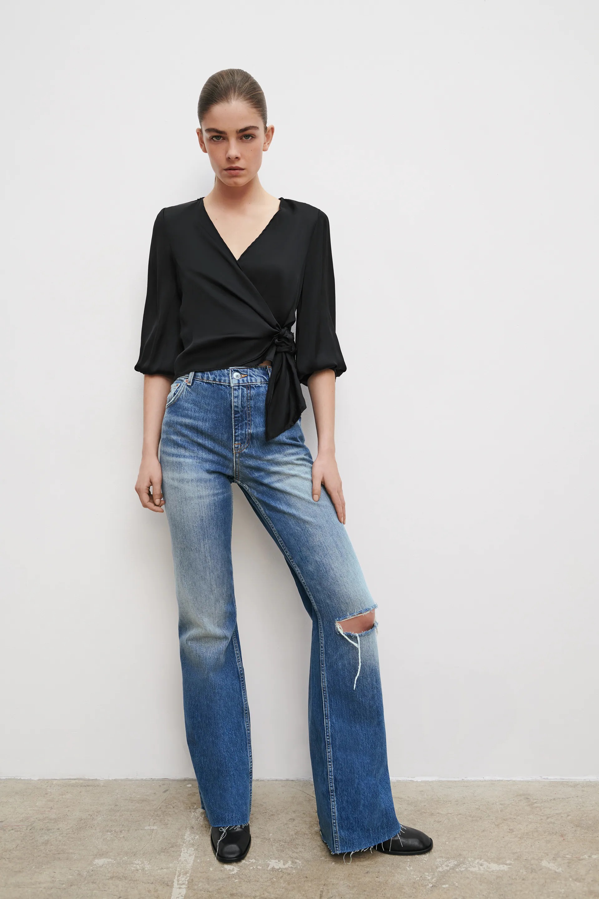 

Блуза Zara  черный 3564162800, Блуза Zara XL черный 3564162800