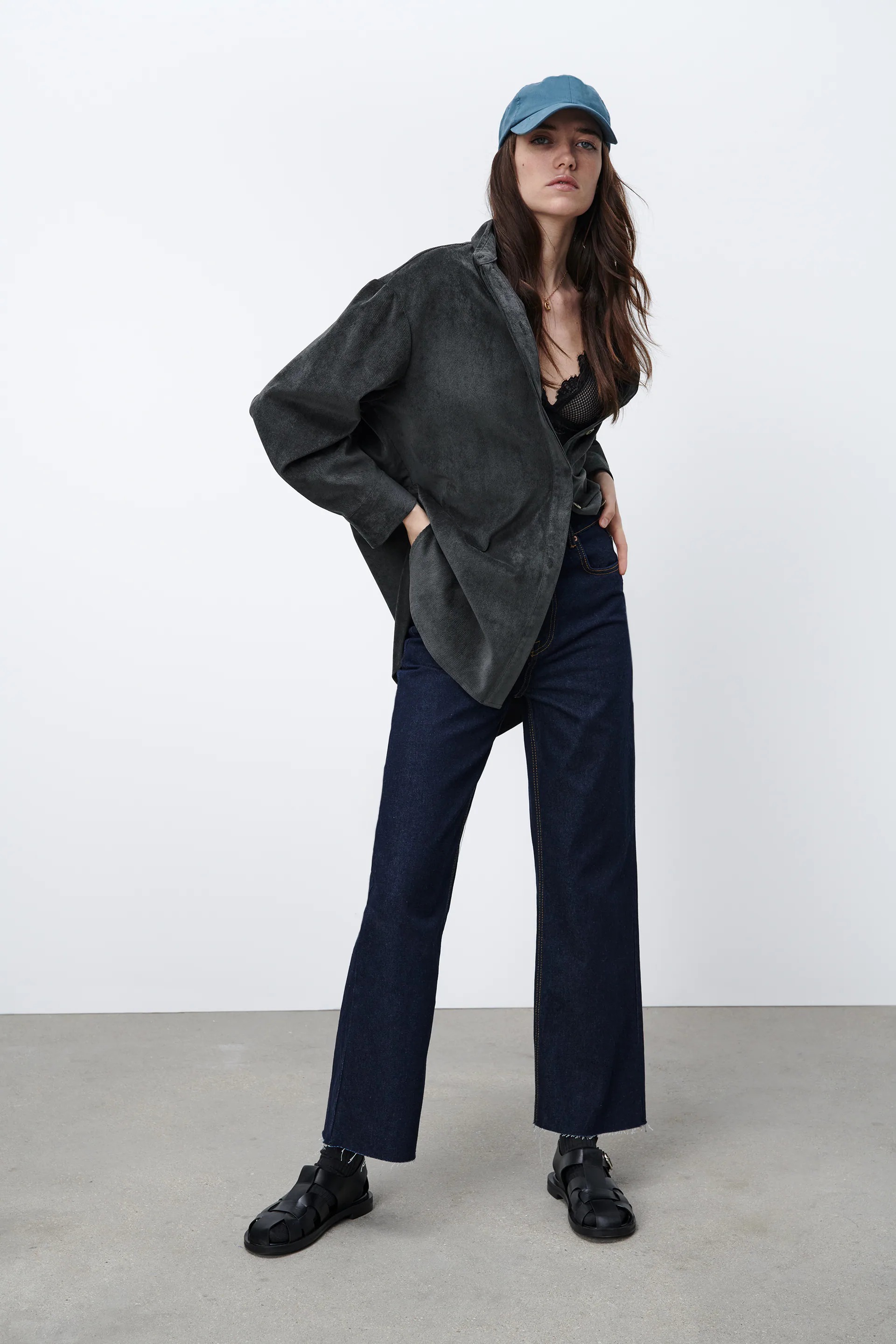 

Рубашка Zara  темно серый 6119042819, Рубашка Zara XS темно серый 6119042819