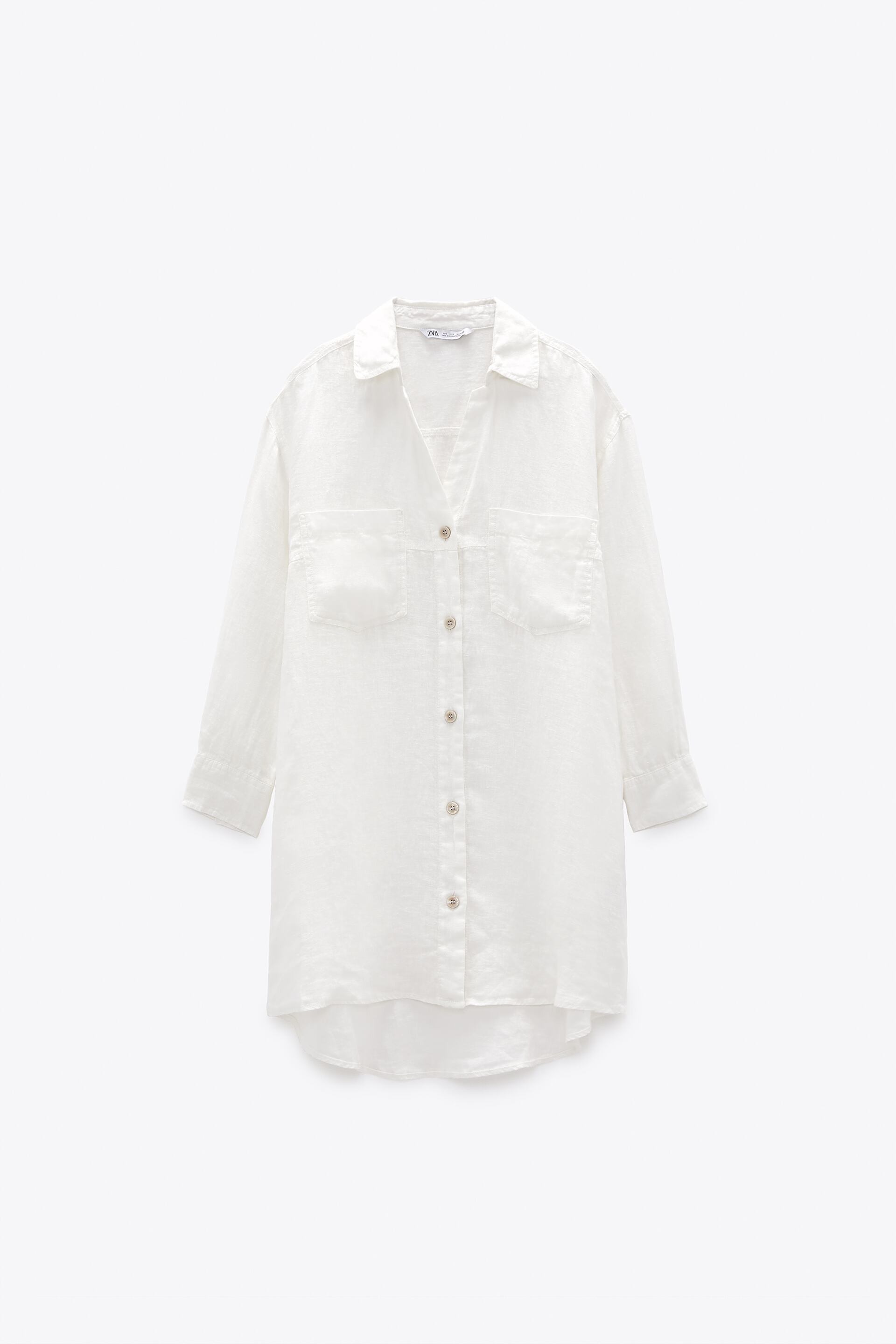 

Рубашка Zara  молочный 2949032250, Рубашка Zara XS молочный 2949032250