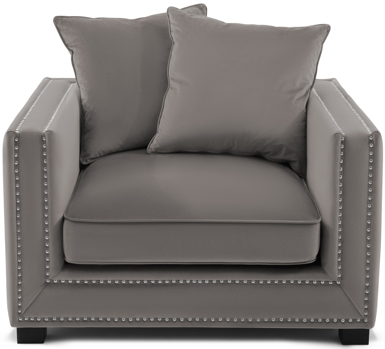 

Кресло дизайнерское в мягкой бархатной обивке Colt Silver grey velvet