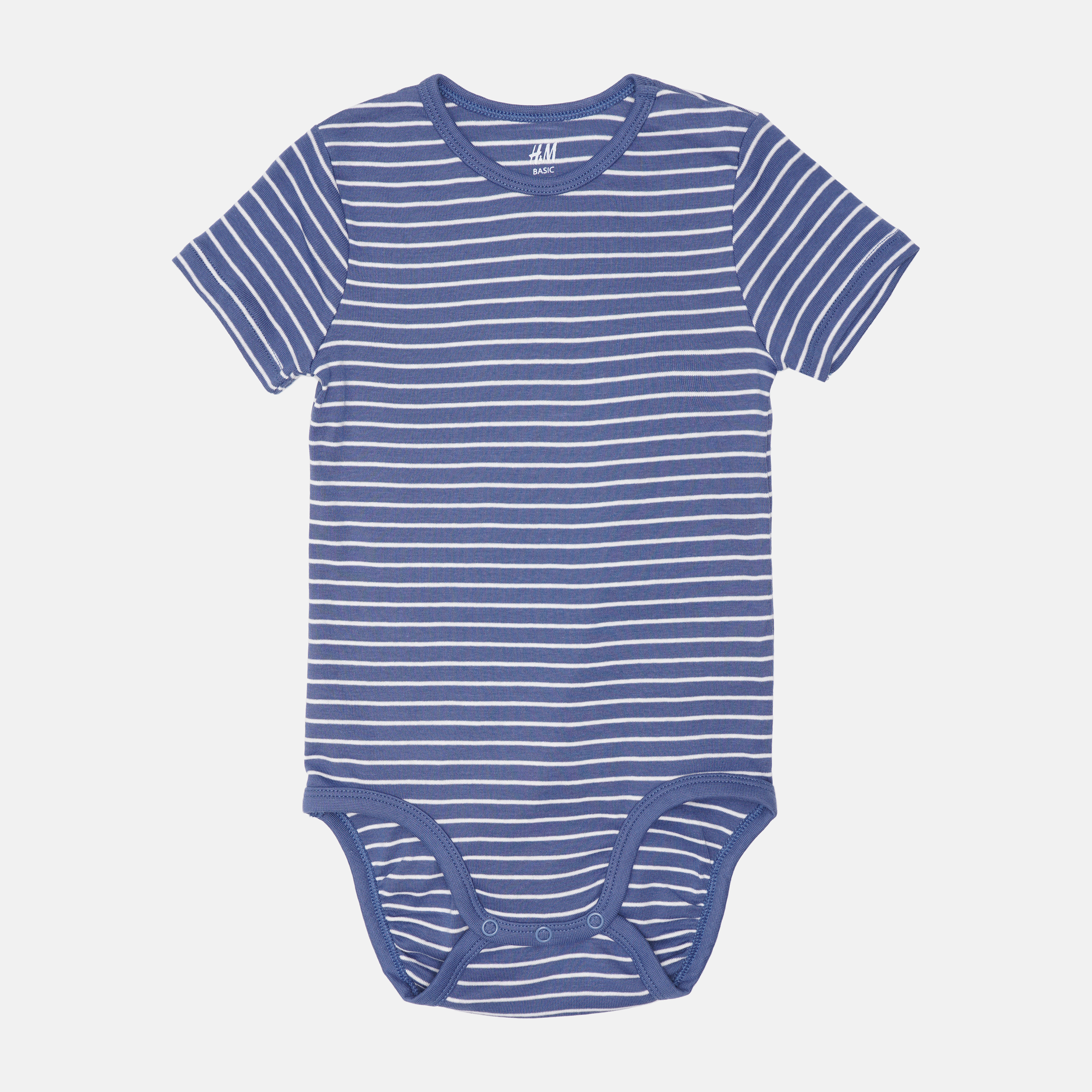 

Боди-футболка H&M 1612-638242 98 см Синий/Белая полоска