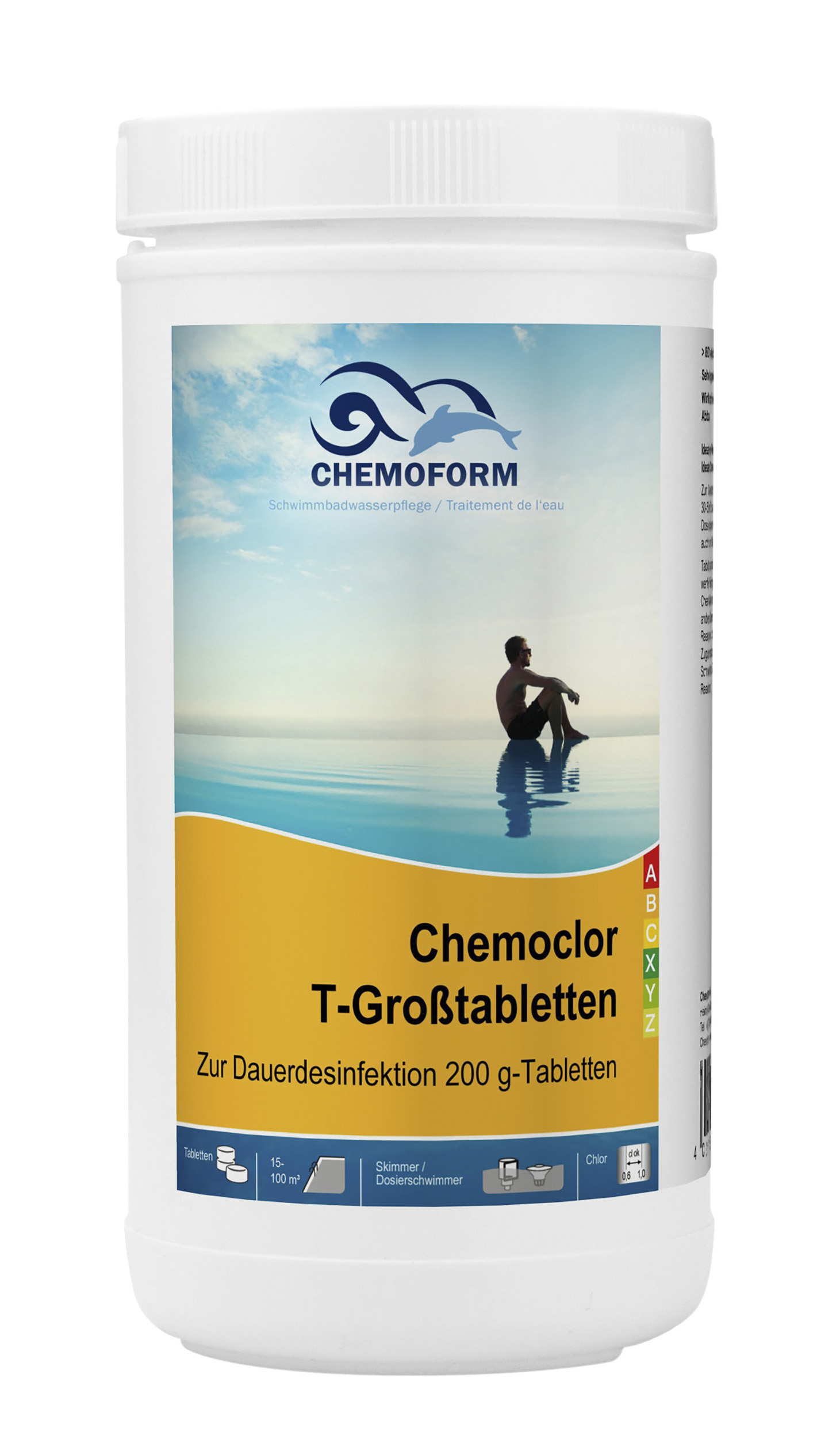 

Хлор таблетки для длительной дезинфекции воды бассейна 1кг Chemoform