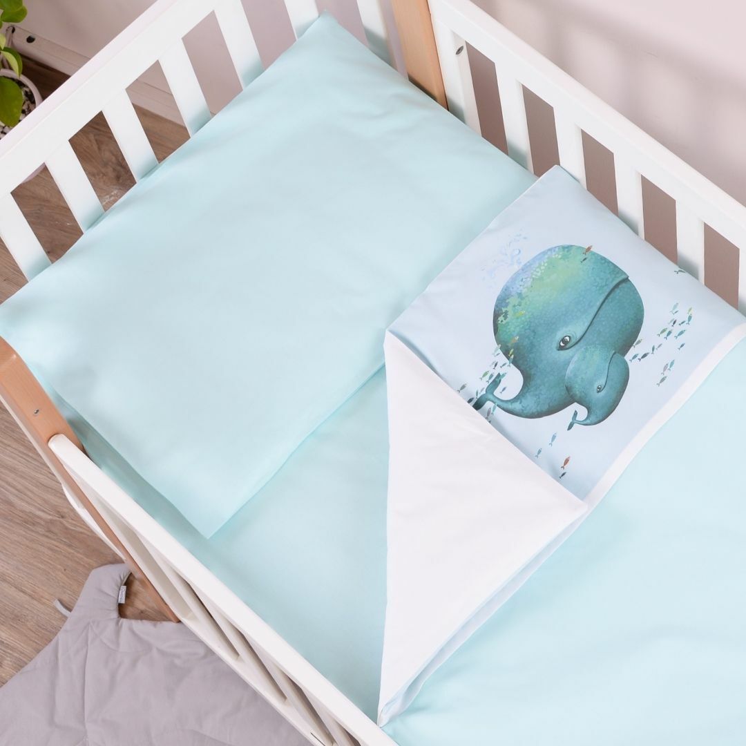 

Сменный постельный комплект Baby Veres Menthol whale для кроватки 120х60 см