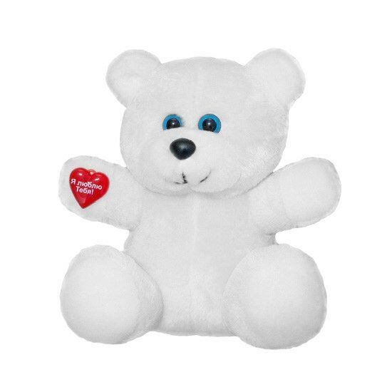 

Мягкая игрушка Мишка Weber Toys Топик плюшевый 23 см Белый с сердечком (123670)