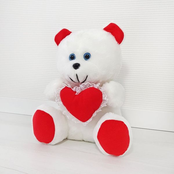 

Мягкая игрушка Мишка Weber Toys плюшевый с сердцем 31 см Белый (123687)